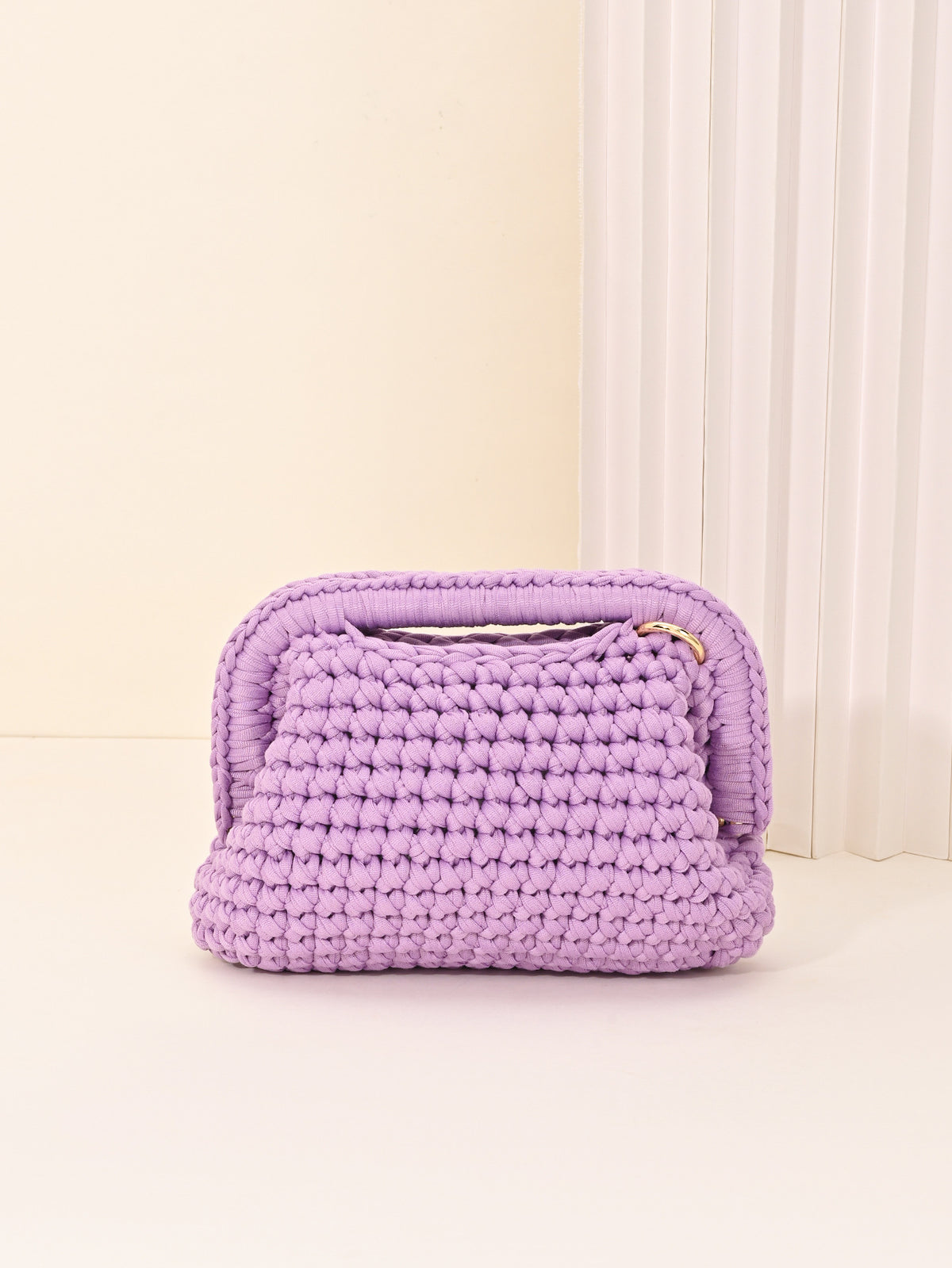 Crochet Fabric Clutch Bag