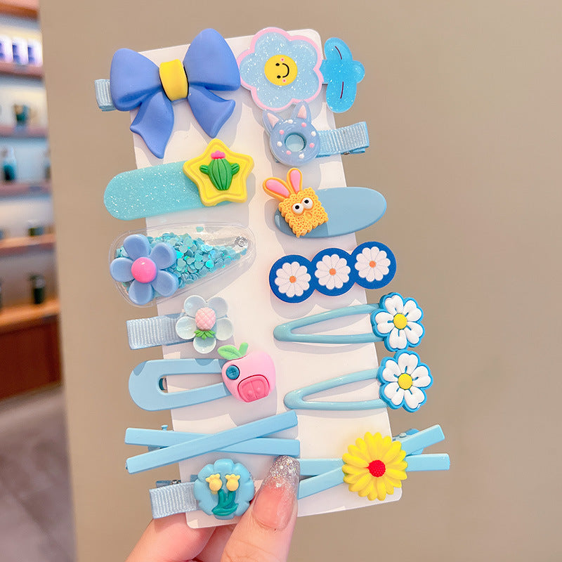Children's Floral Hair Clips Set