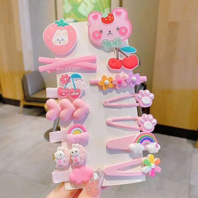 Children's Floral Hair Clips Set