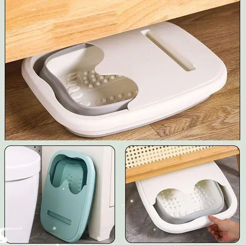 Folding foot bath tub
