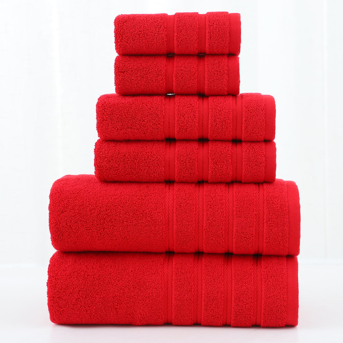 6pcs Set Cotton Towel Bath Towel