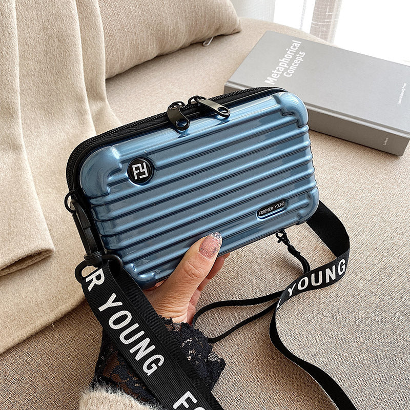 Crossbody multi-functional hard-shell makeup bag