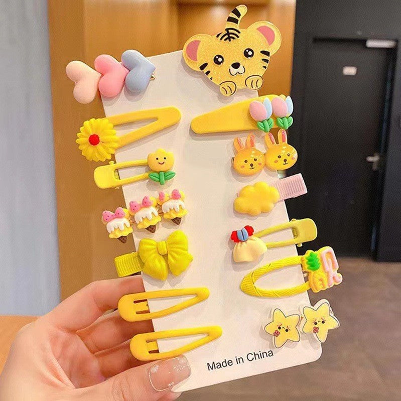 Children's Floral Hair Clips Set