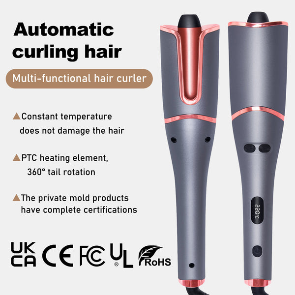 Automatic Spiral Hair Curler with Tourmaline Ceramic Barrel
