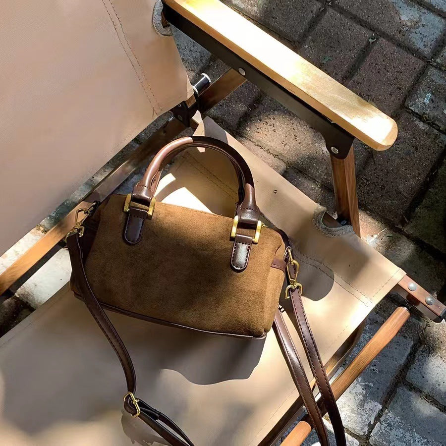 Retro Suede Pillow Shoulder Bag for Women