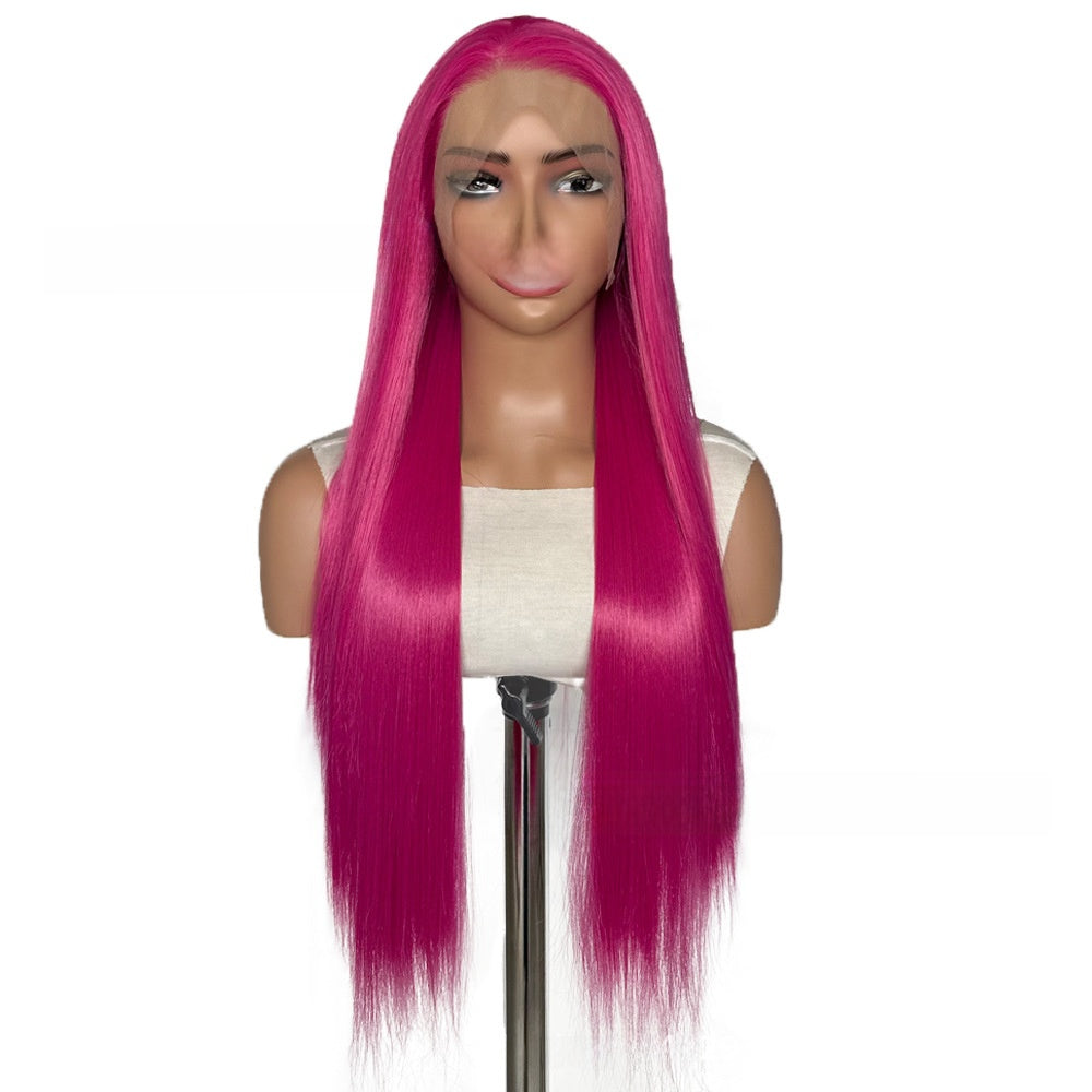 Long Straight Synthetic Wig with Front Lace
