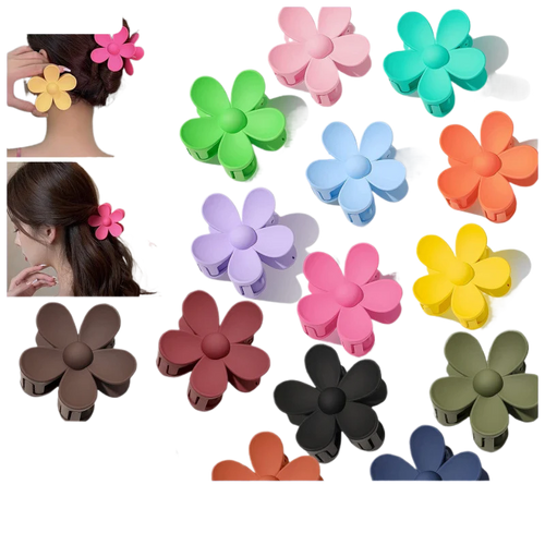 3pcs Fashion Flower Hair Clip ABS Grip Claw Clip for Women