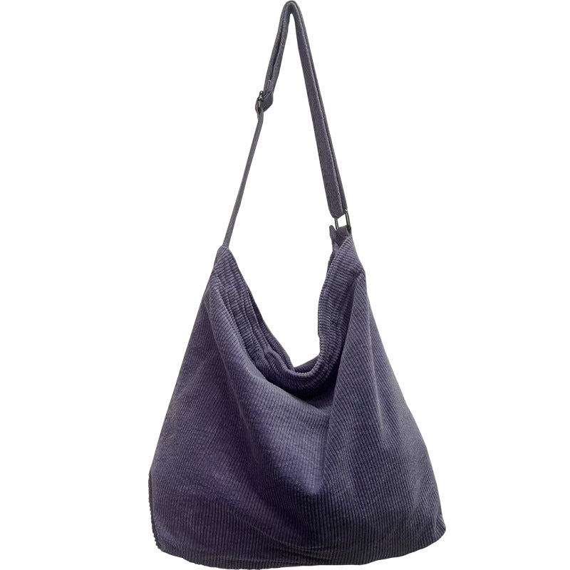 Washed Cordurody Retro Crossbody Bag