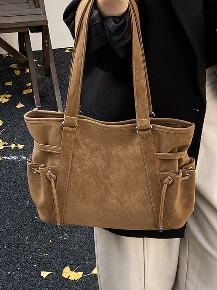Retro motorcycle messenger tote bag