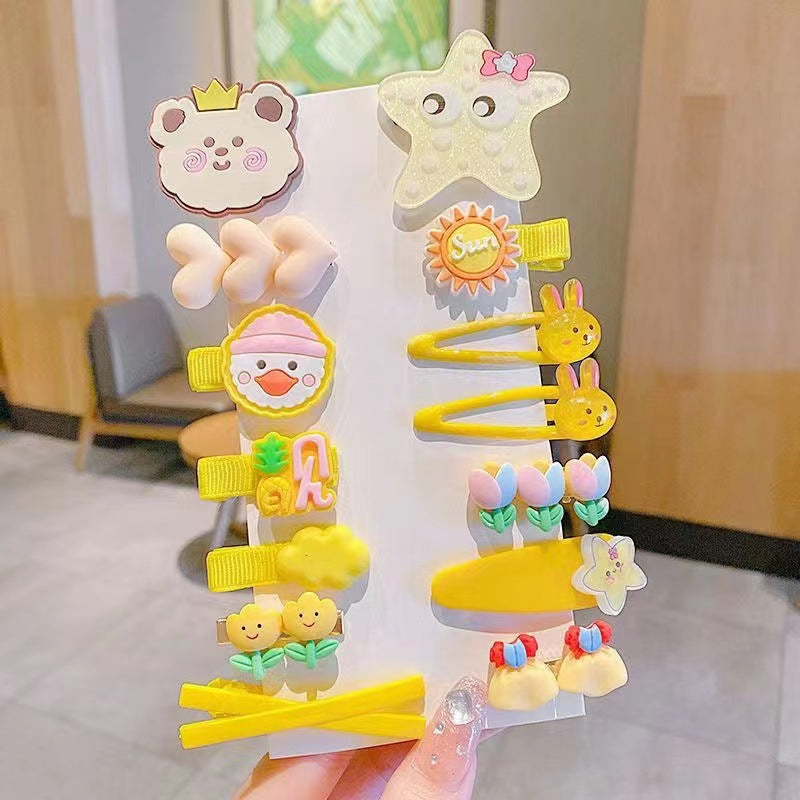 Children's Floral Hair Clips Set