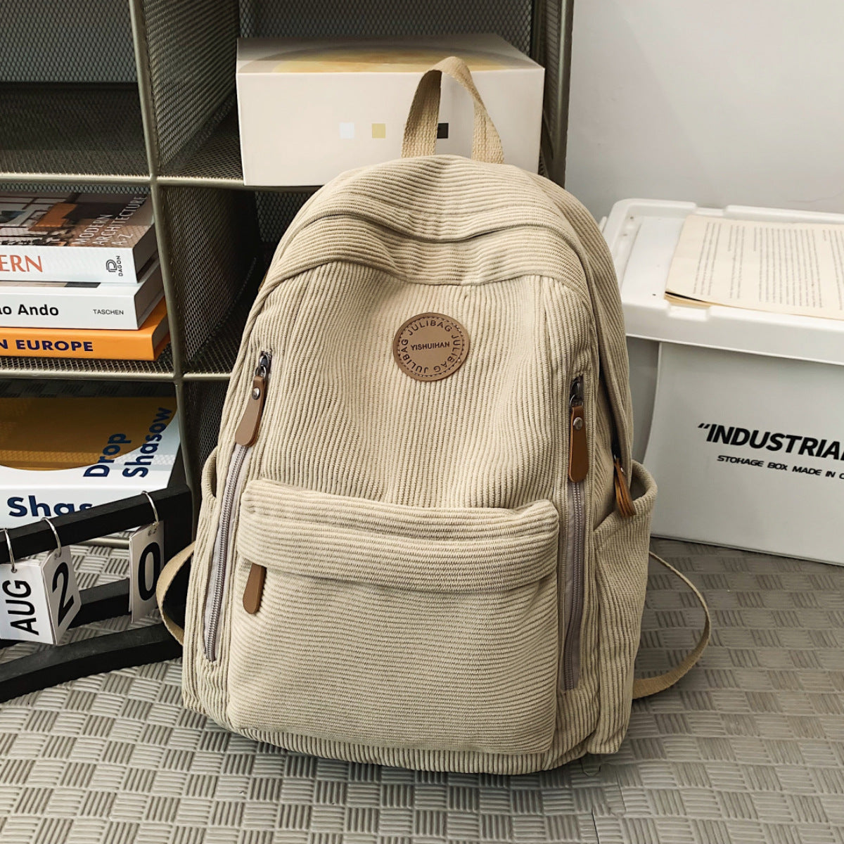 Corduroy School Backpack for Students