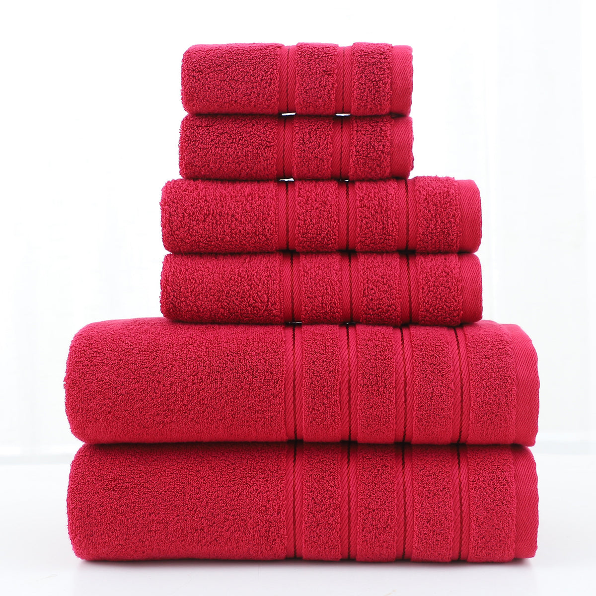 6pcs Set Cotton Towel Bath Towel