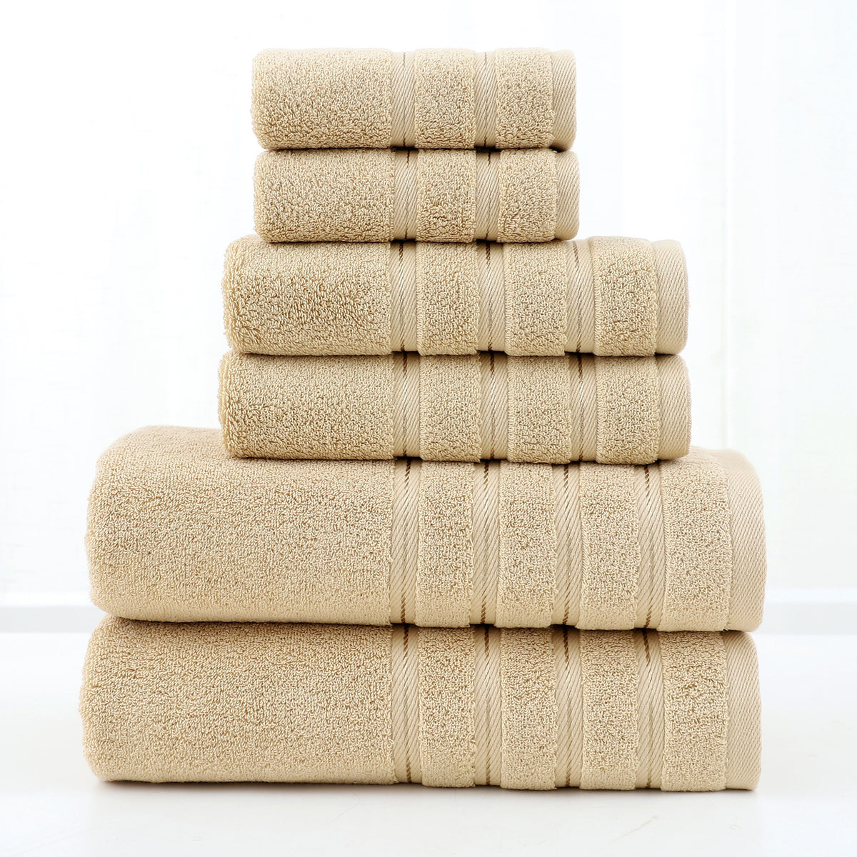 6pcs Set Cotton Towel Bath Towel