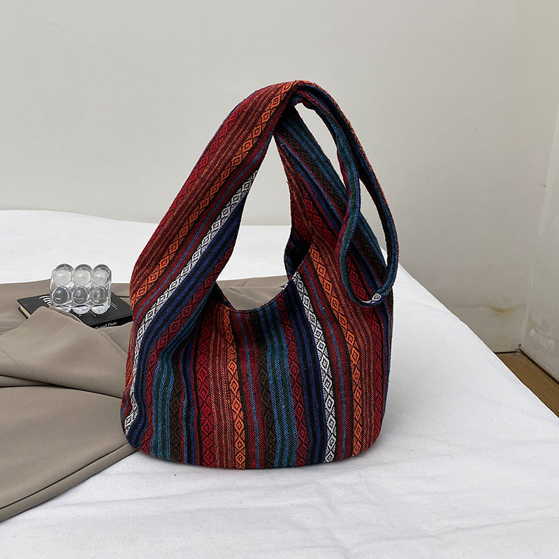 Retro Ethnic Embroidered Canvas Backpack