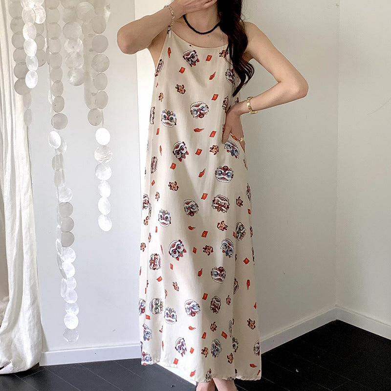 Floral Suspender Nightgown