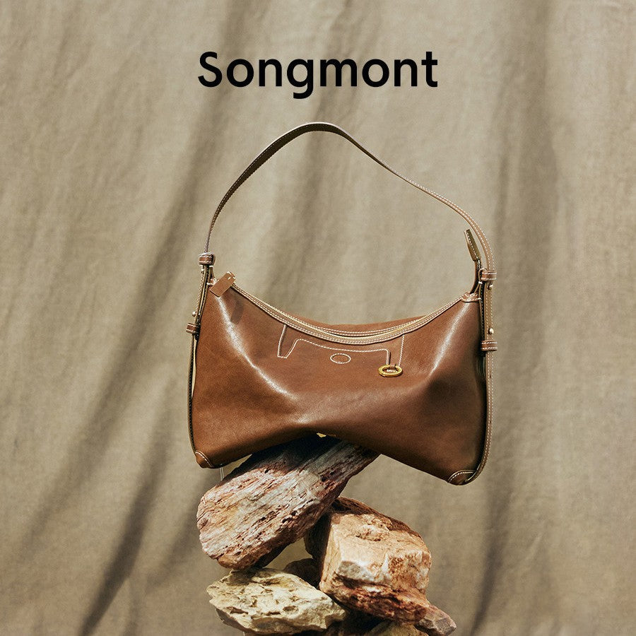 Vegetable-Tanned Leather Hobo Bag