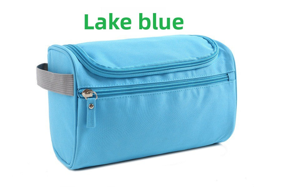 Portable hook-up toiletry bag for traveling men