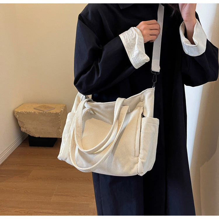 Corduroy Tote Bag for Women