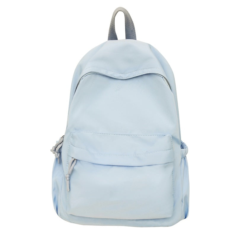 Simple Solid Color Large-Capacity Junior High School and High School Student Schoolbags Primary School Boys and Girls Fresh Backpacks