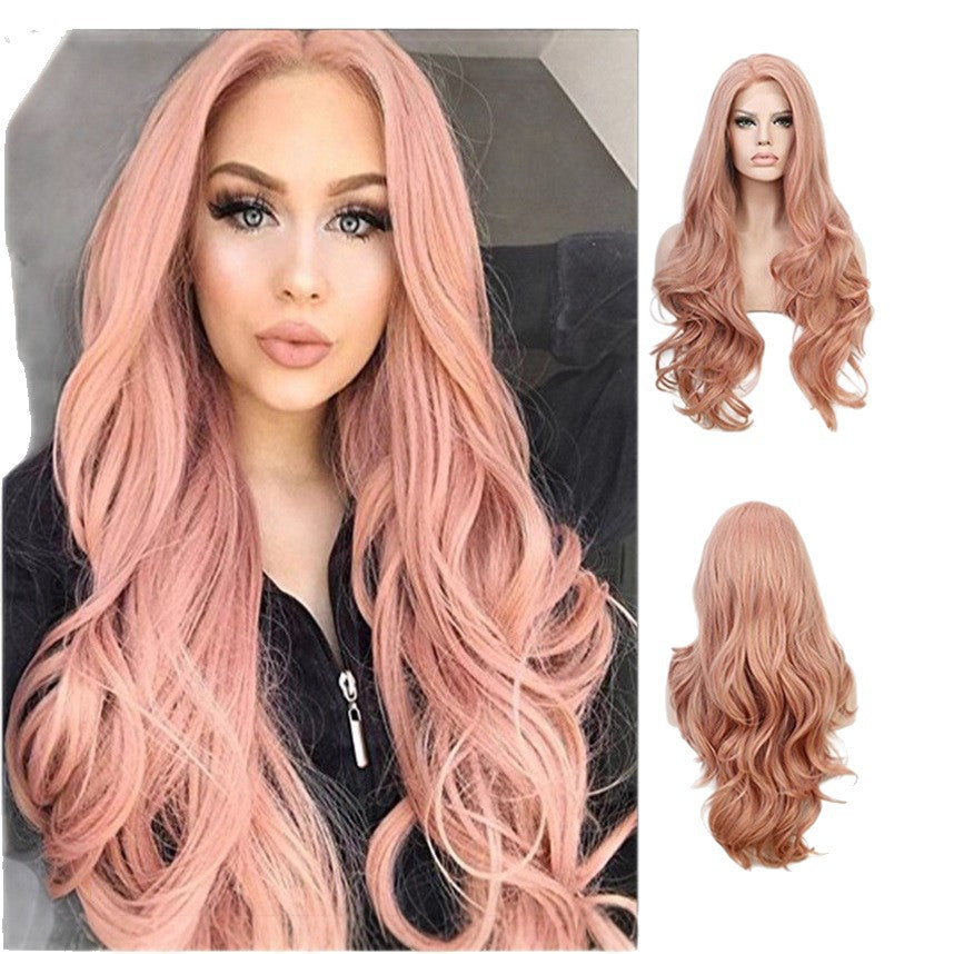 Synthetic Fiber Curly Wig with Rose Net