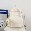 Simple Solid Color Backpack for School and Travel