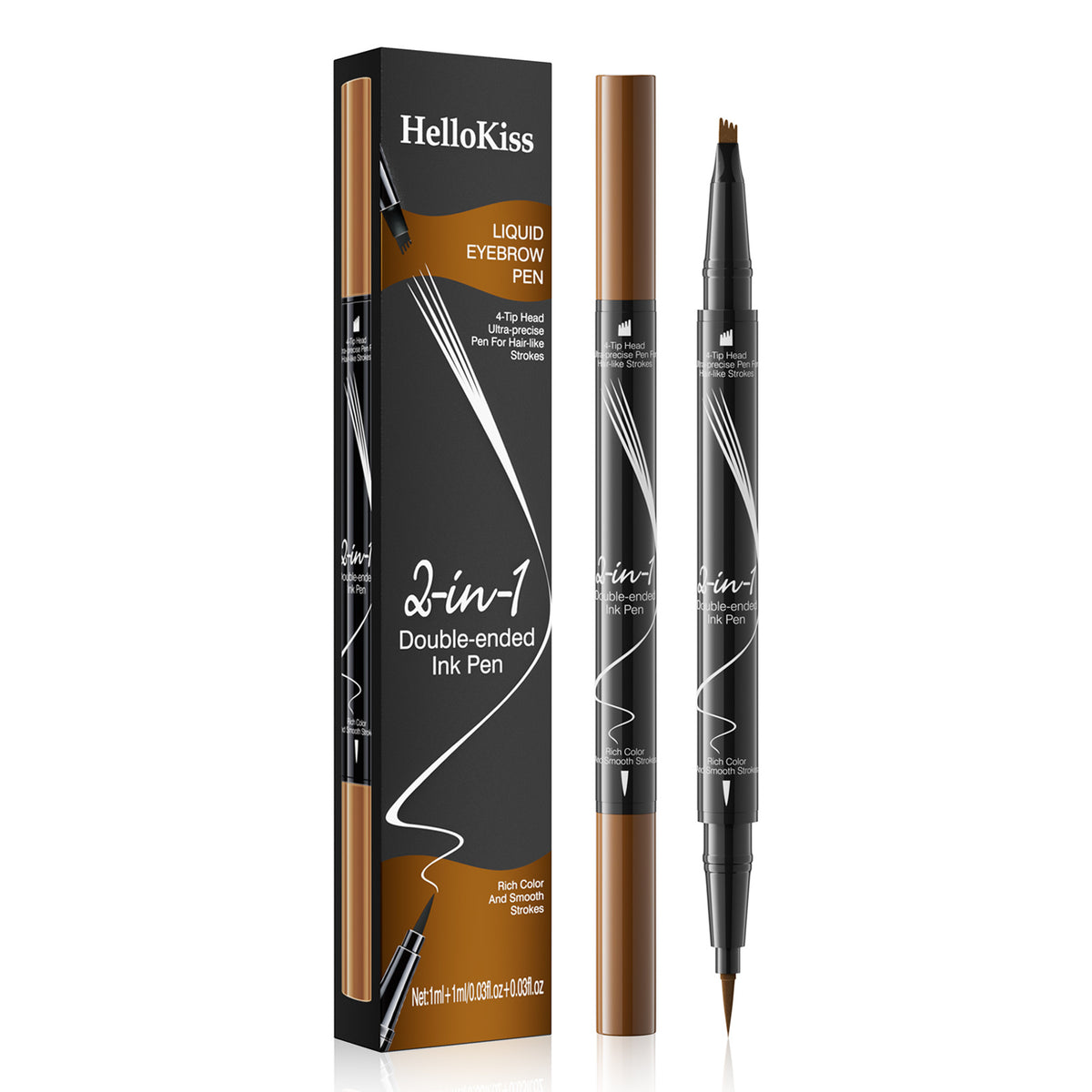 Four fork eyebrow pencil
