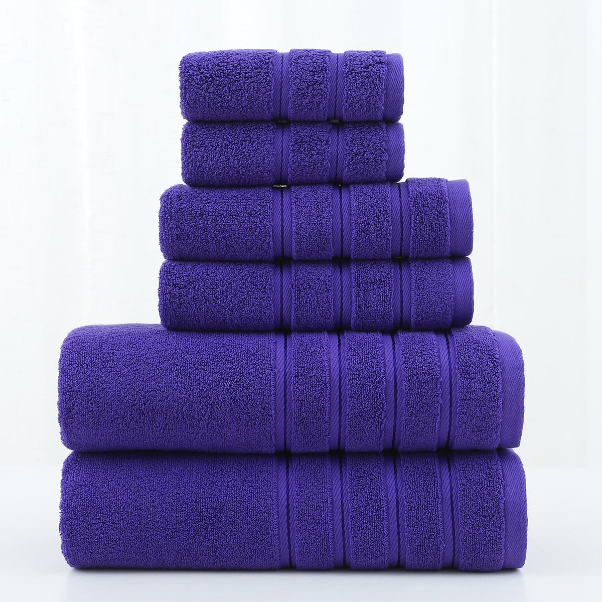 6pcs Set Cotton Towel Bath Towel