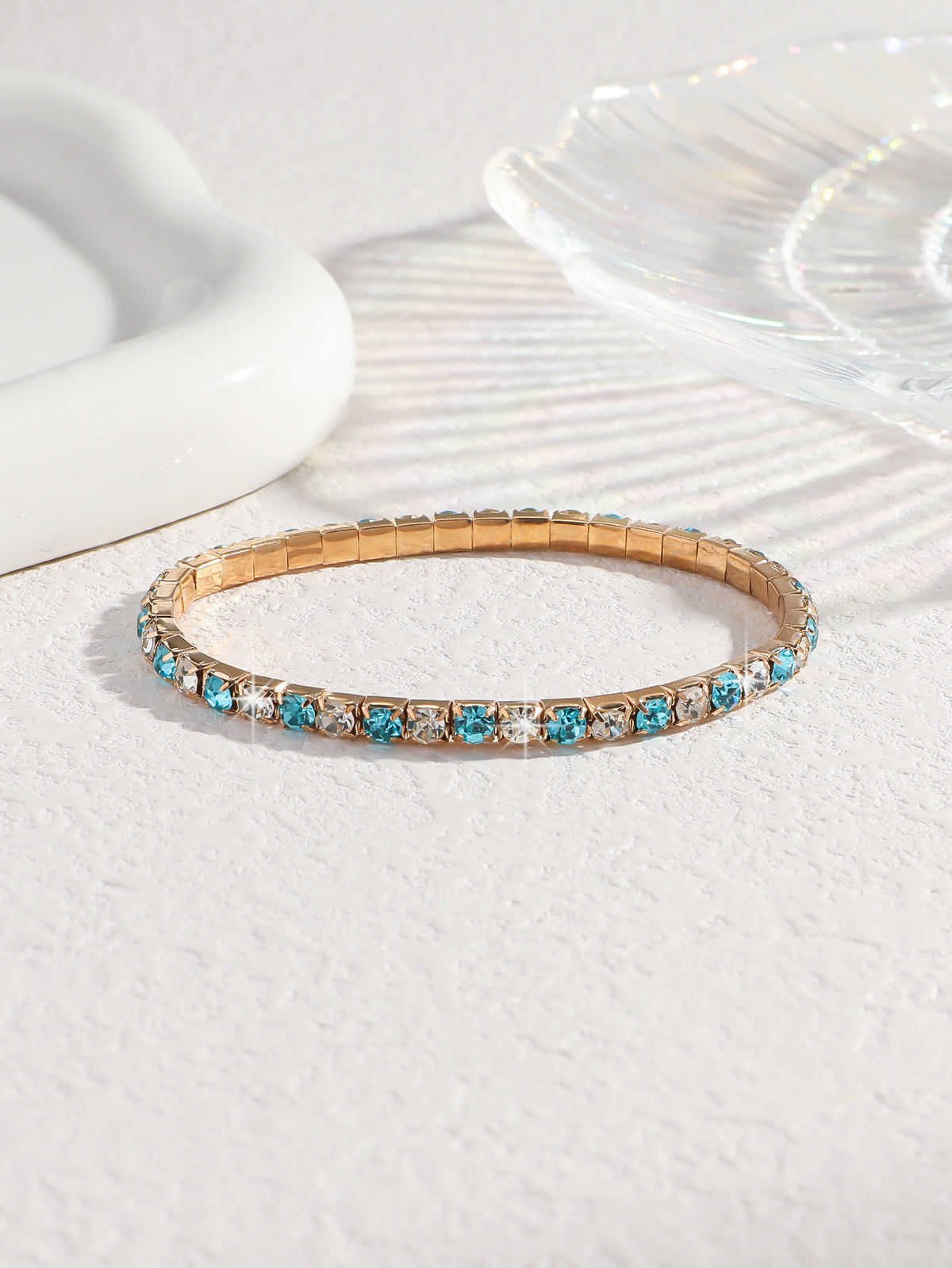 Fashion Rhinestone Elastic Anklet