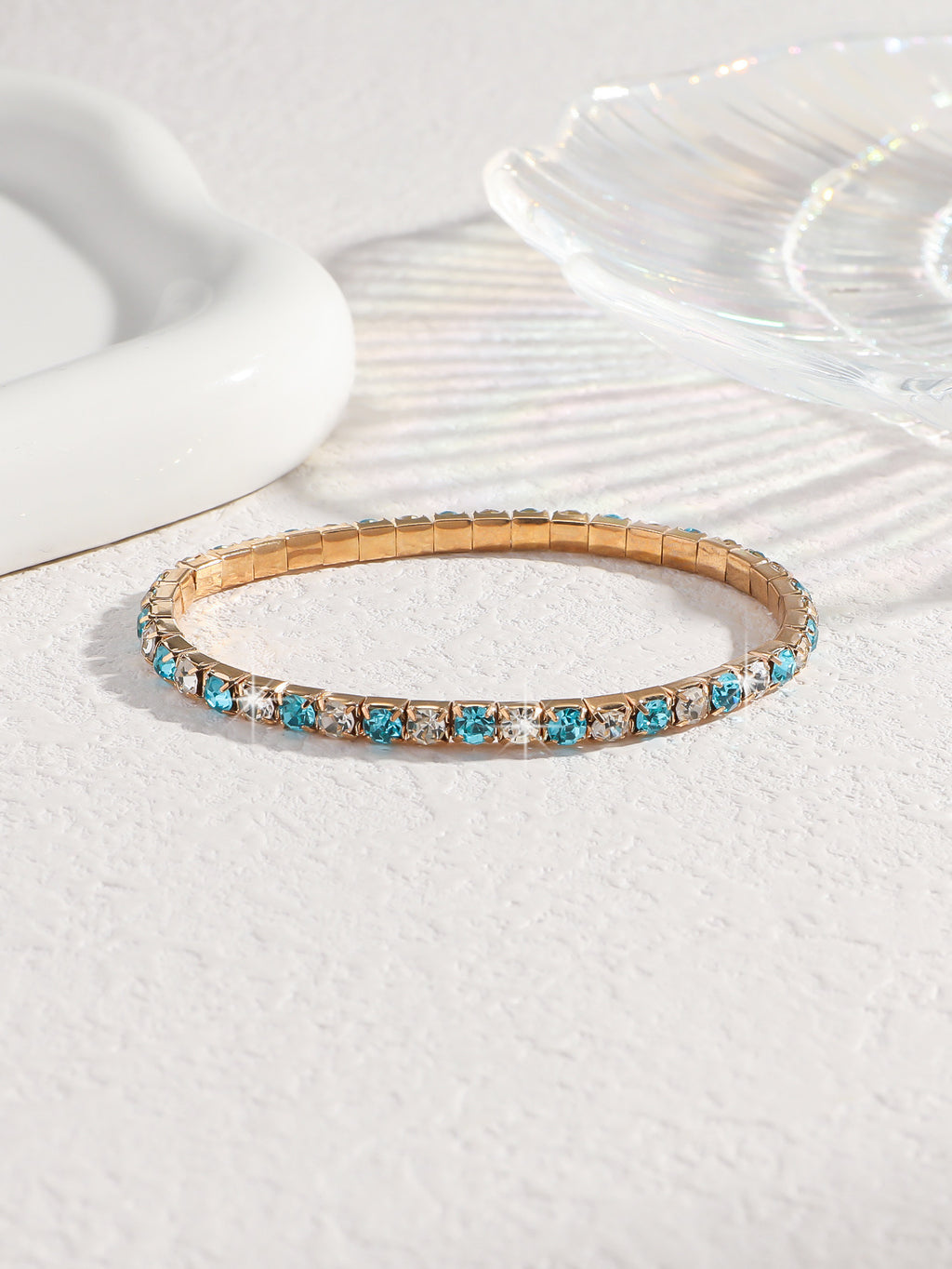 Fashion Rhinestone Elastic Anklet