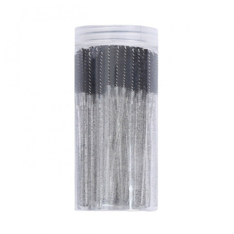 bottle of 100pcs Crystal Spiral Eyelash Brushes