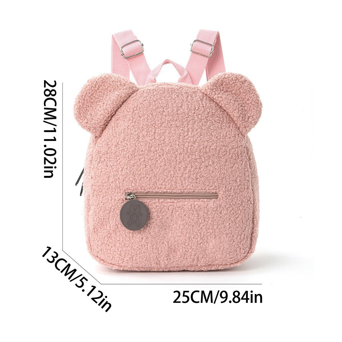 Cartoon Bear Ears Plush Backpack