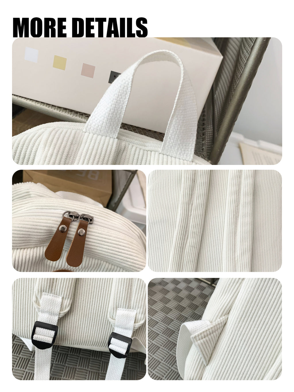 Corduroy School Backpack for Students