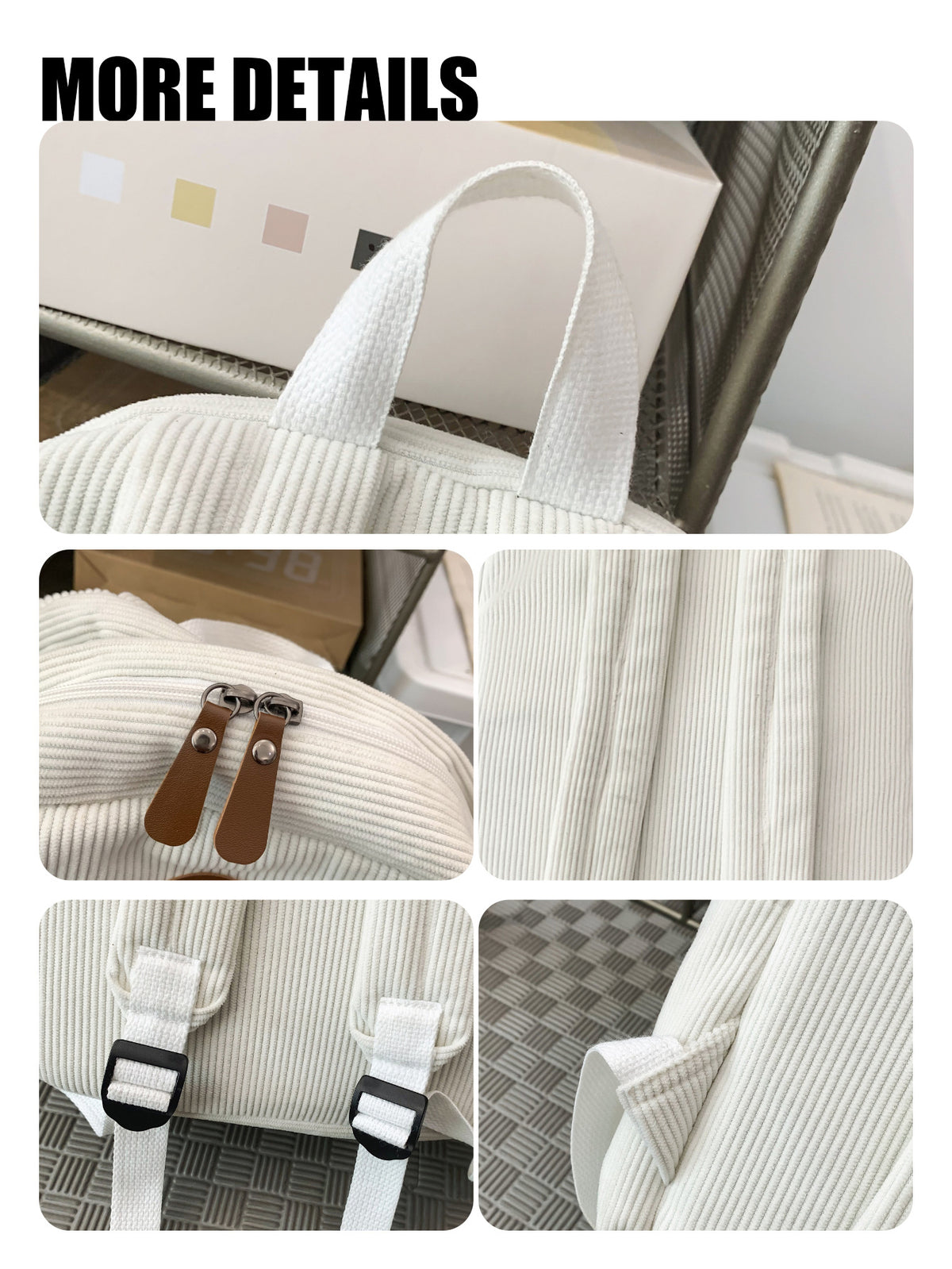 Corduroy School Backpack for Students