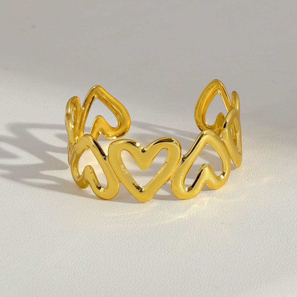 Stainless steel gold adjustable bracelet