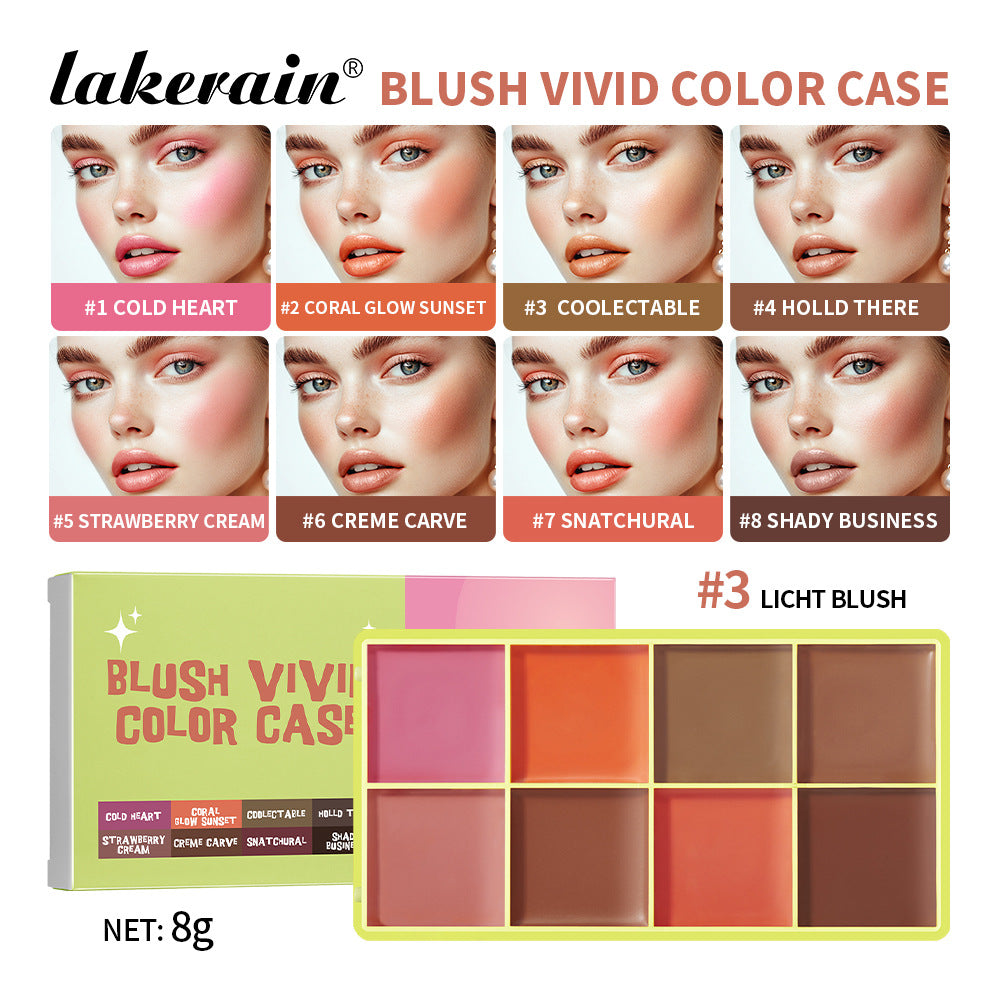 8-Color Blush Highlighter Contour Palette