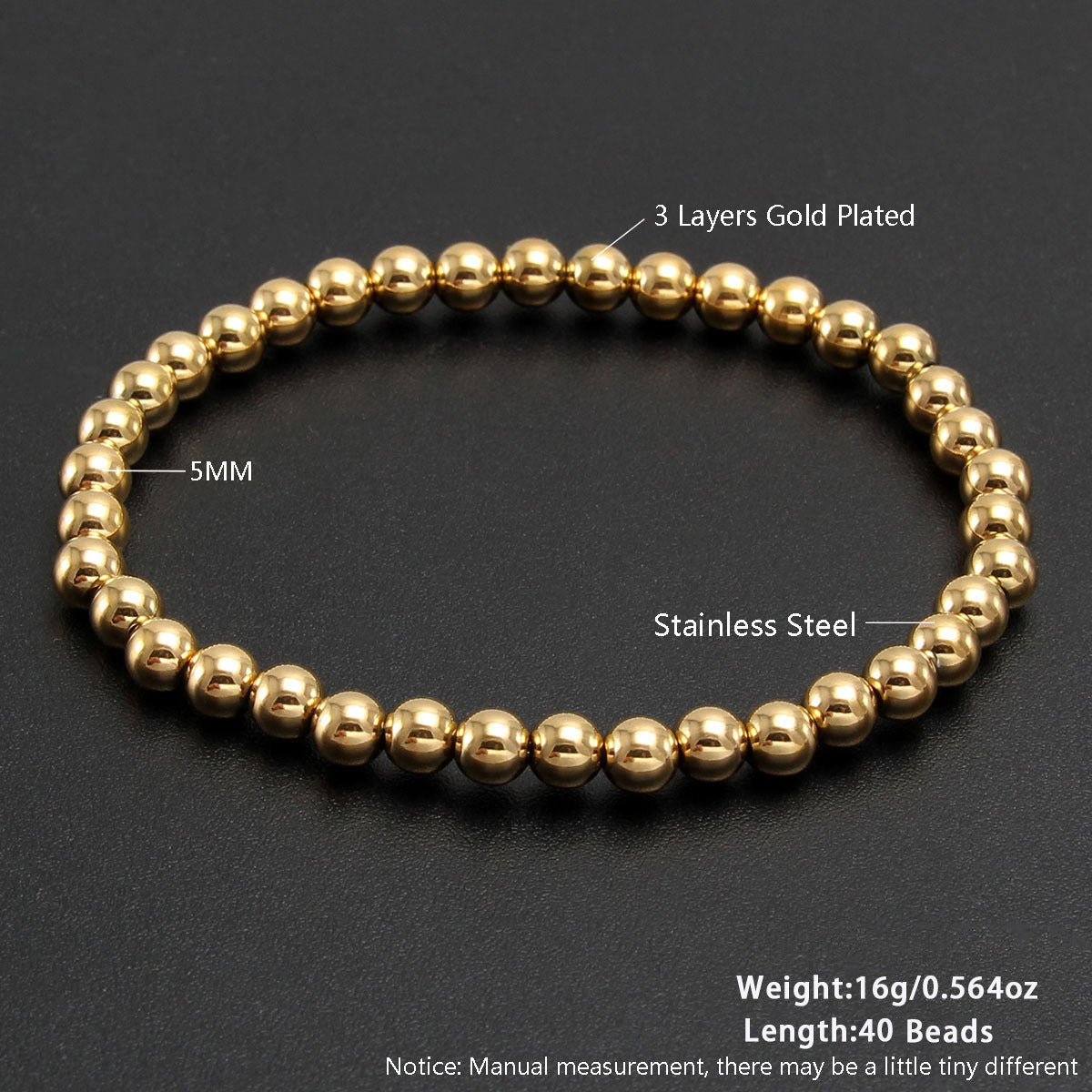 Two-color Beaded Bracelet