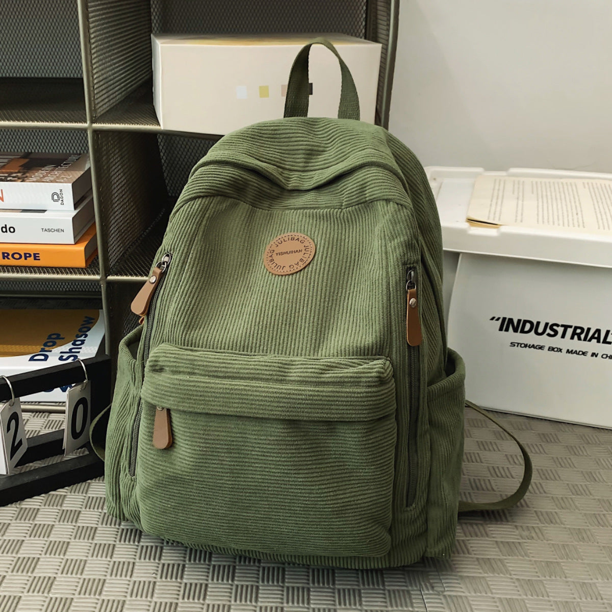 Corduroy School Backpack for Students