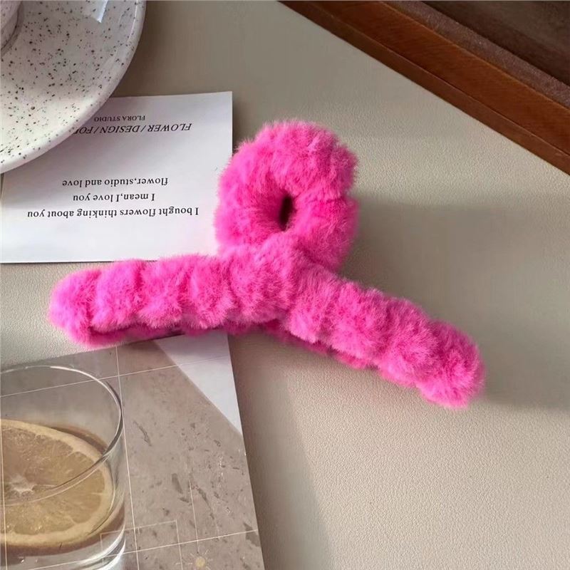 3 Set of hairy soft clorfull hair clips