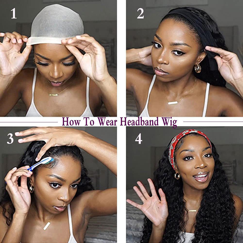 Headband Wig with African Curls