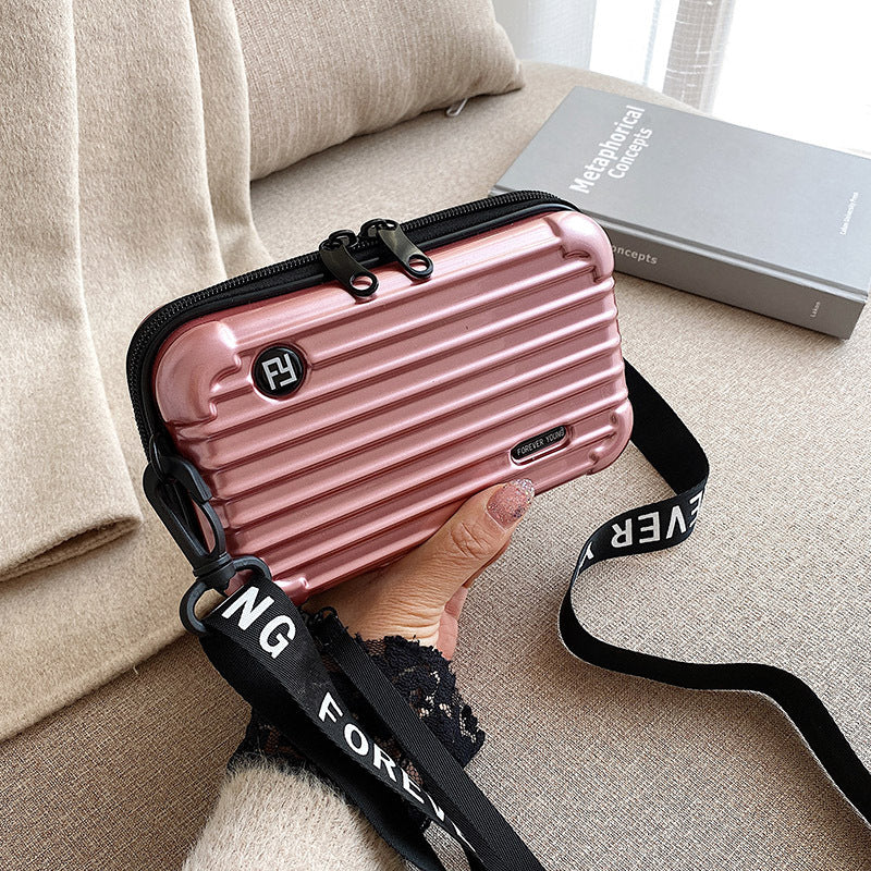 Crossbody multi-functional hard-shell makeup bag