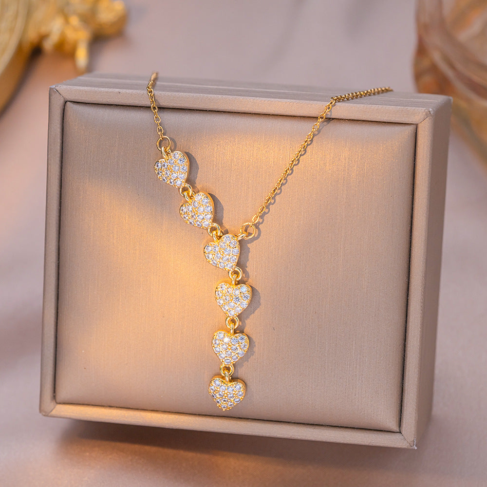 Dazzling Star and Floral Titanium Steel Necklace