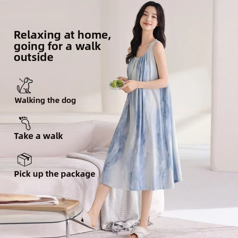 Women's padded bra-style halter nightgown
