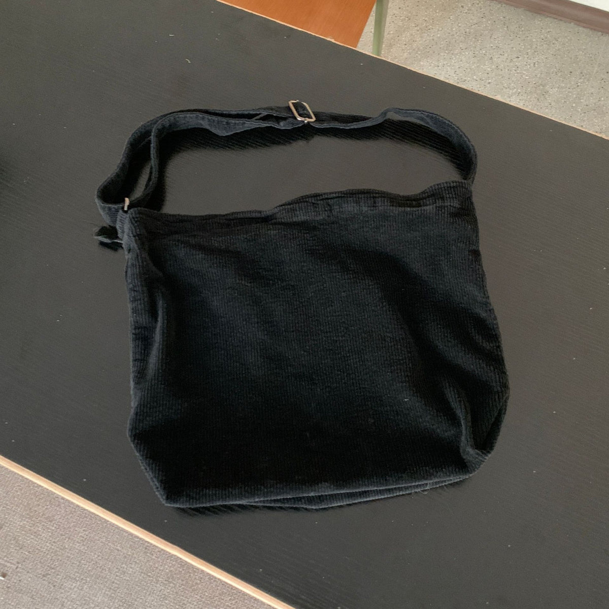 Washed Cordurody Retro Crossbody Bag