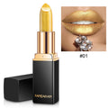 Metallic pearlescent temperature-variable lipstick