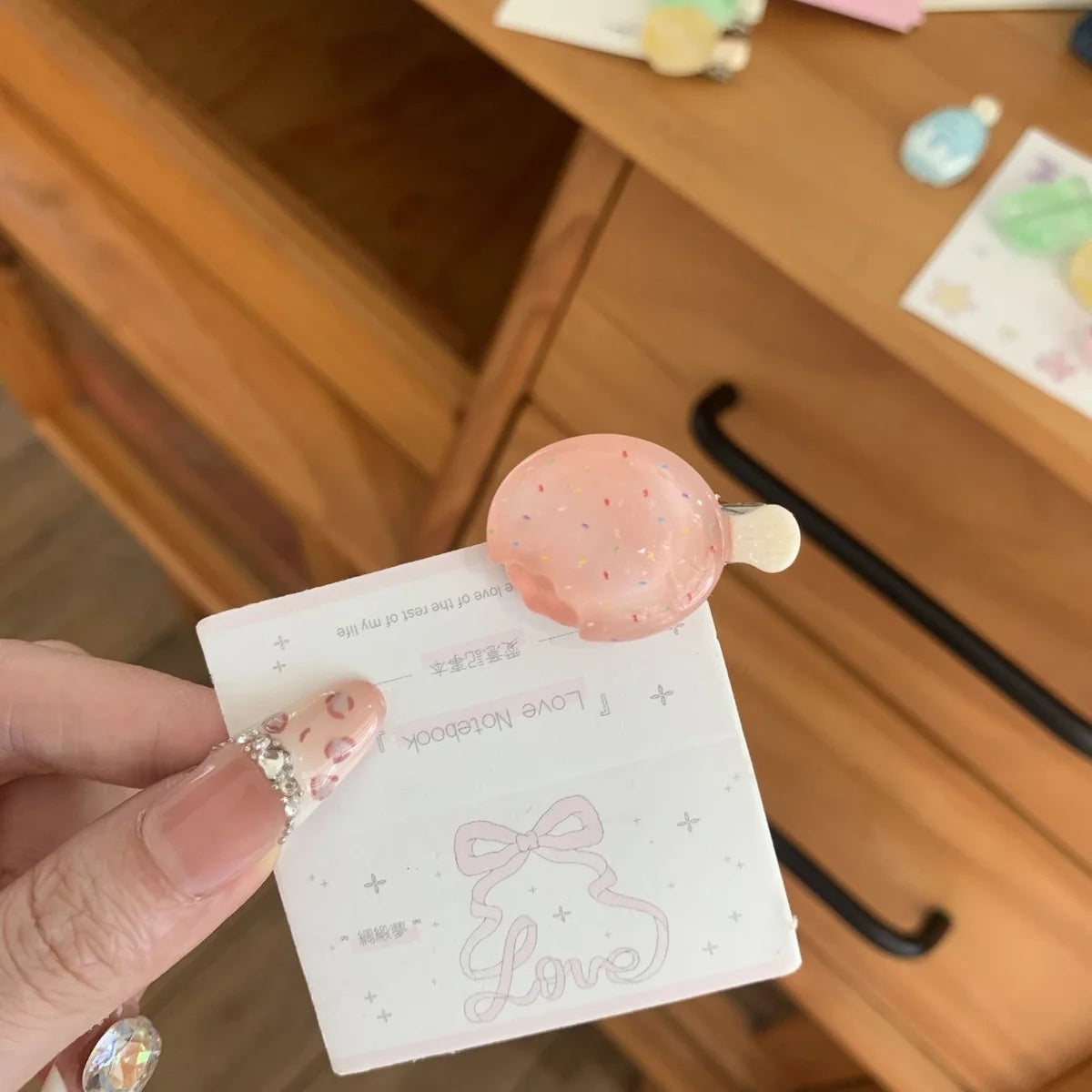 6pcs Creative Cartoon Ice Cream Hair Clip
