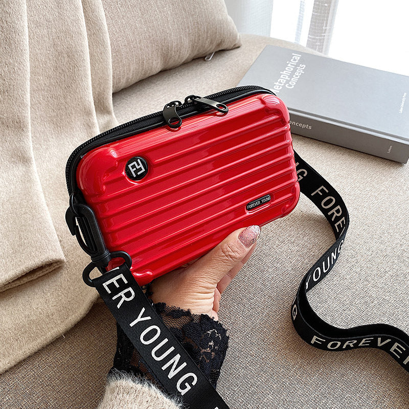 Crossbody multi-functional hard-shell makeup bag