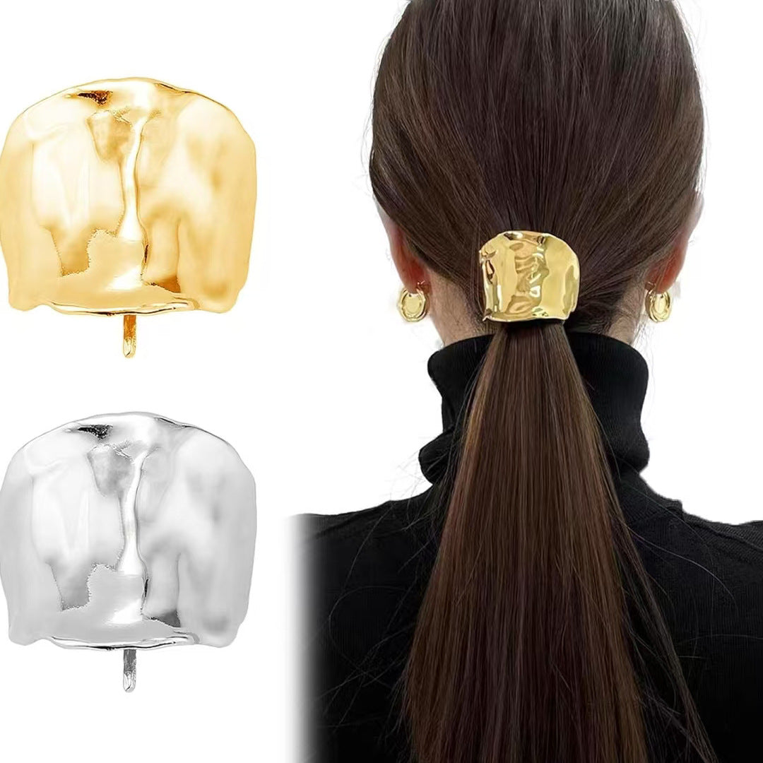 4pcs Lava Texture Hair Clips for Low Ponytail and Decorative Use