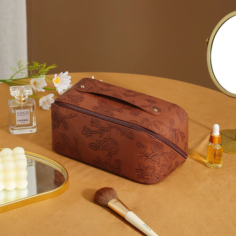 PU Leather Classic Vintage Cosmetic Bag