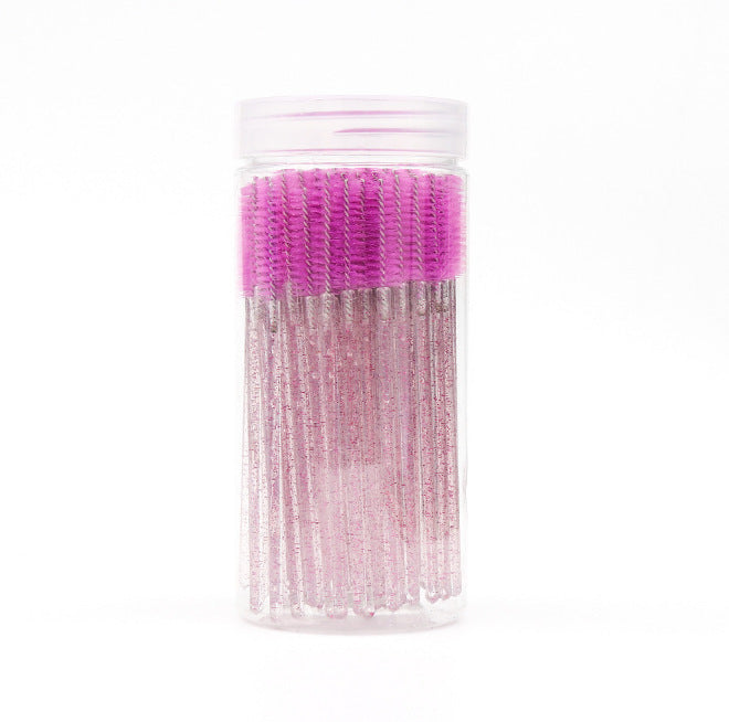 bottle of 100pcs Crystal Spiral Eyelash Brushes