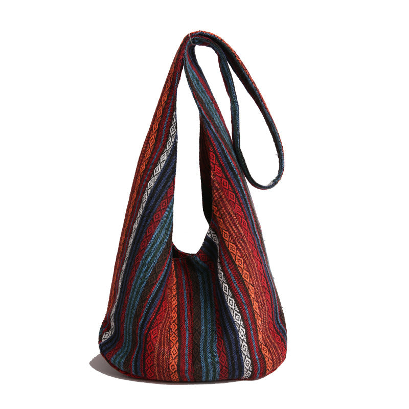 Retro Ethnic Embroidered Canvas Backpack